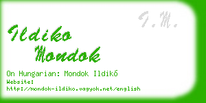 ildiko mondok business card