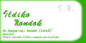 ildiko mondok business card